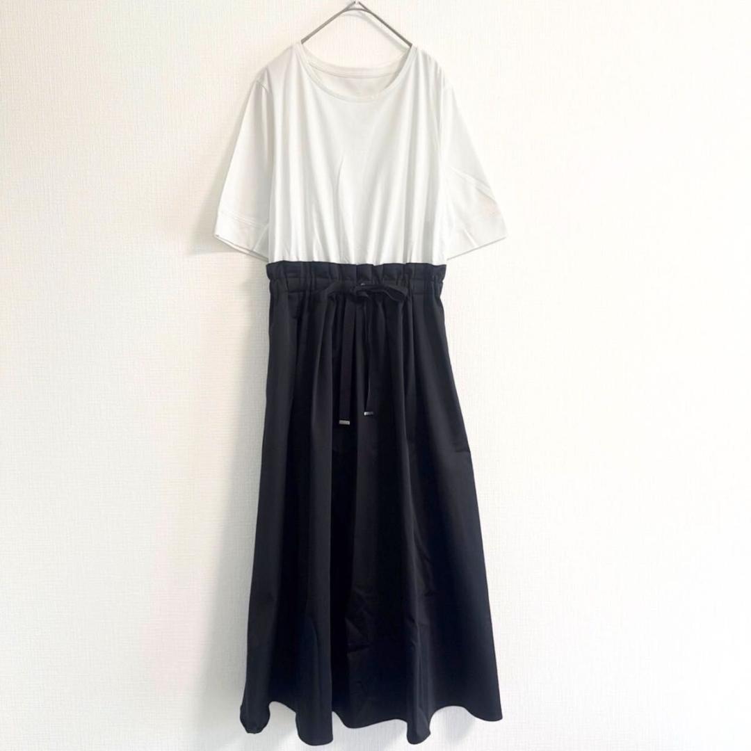 ANAYI 24SS 綿スムース ドッキングワンピース アナイ バイM ANAYI