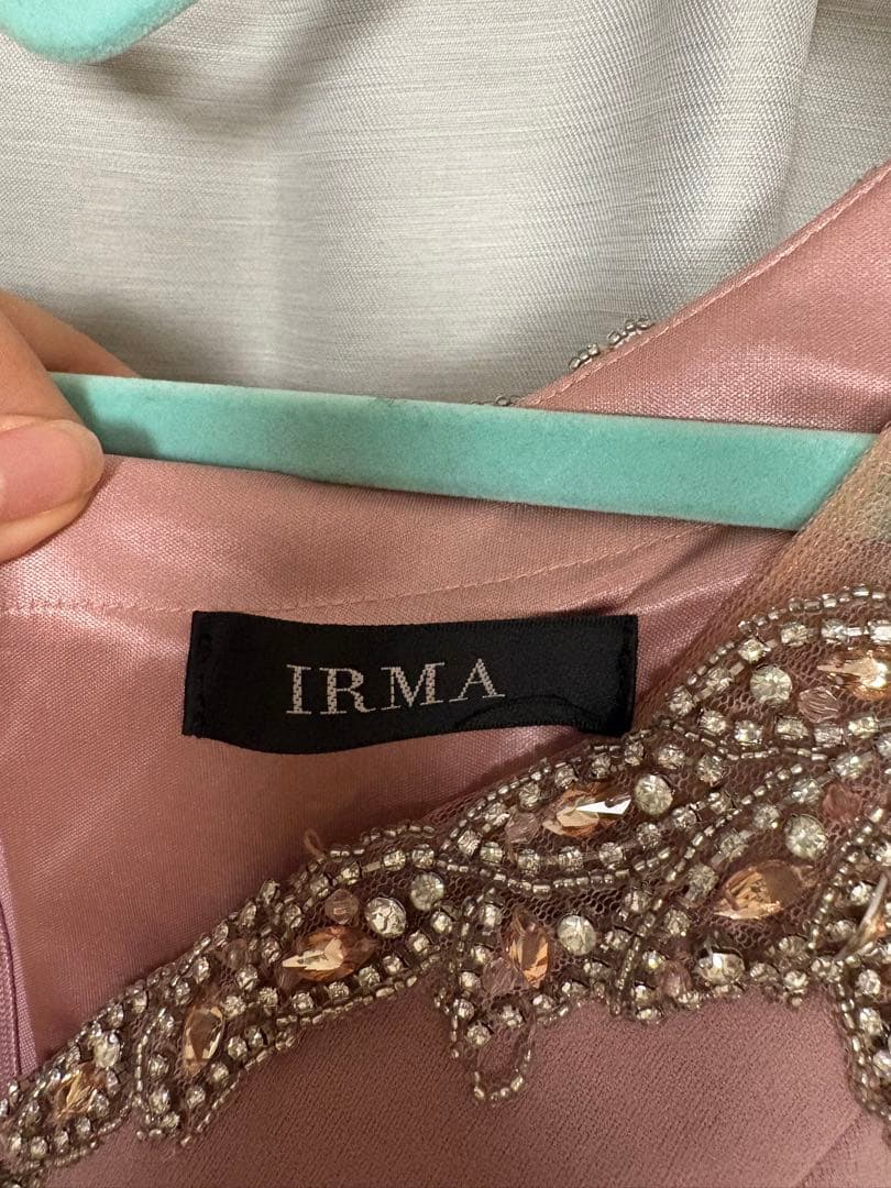 1500円で送料無料！ irma キャバドレス ピンク ピンクベージュ ノースリーブS