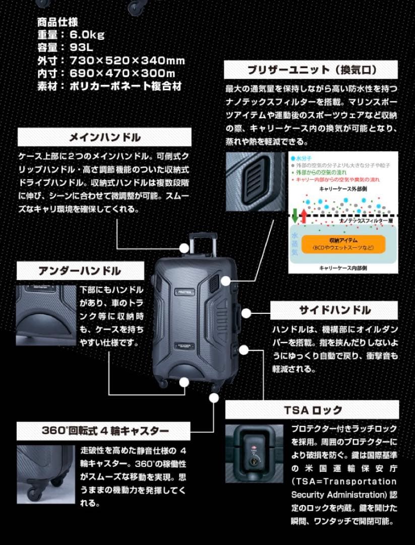 【希少】PROTEX プロテックス スーツケース 68L 【希少】PROTEX プロテックス スーツケース 68L