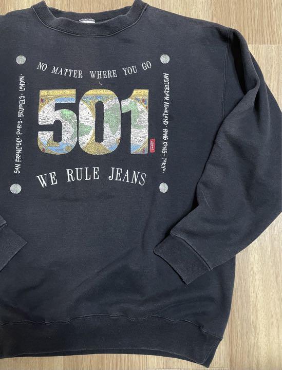 〜90s アメリカ製 Levi’s 501 スウェット 黒 L〜XL