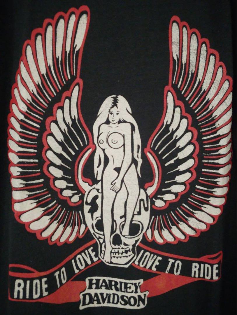 新品　デッドストック　82年製　ハーレー・ダビットソンTシャツ　黒　S