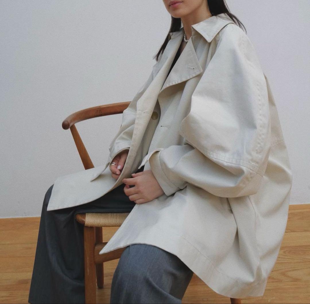 etretokyo コーティングショートトレンチコートIVORY/S