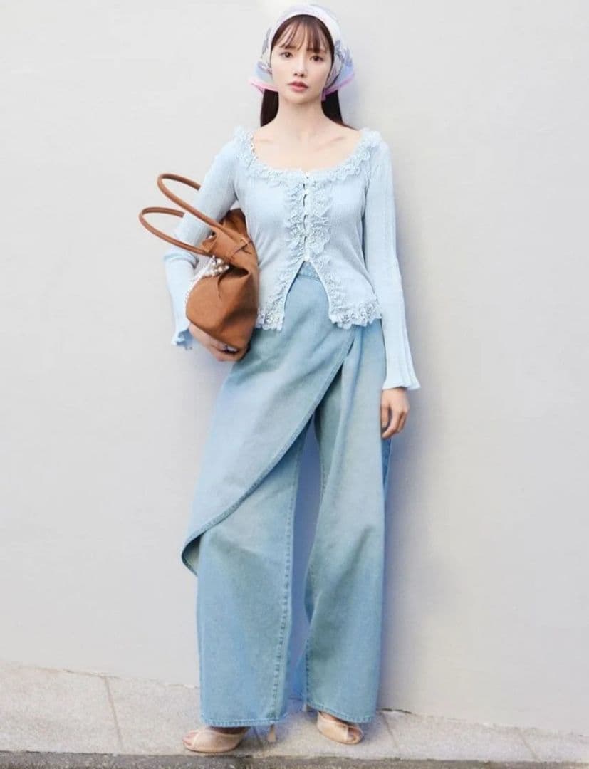 【美品】Sustainableフリルニットプルオーバー SNIDEL 【美品】Sustainableフリルニットプルオーバー SNIDEL