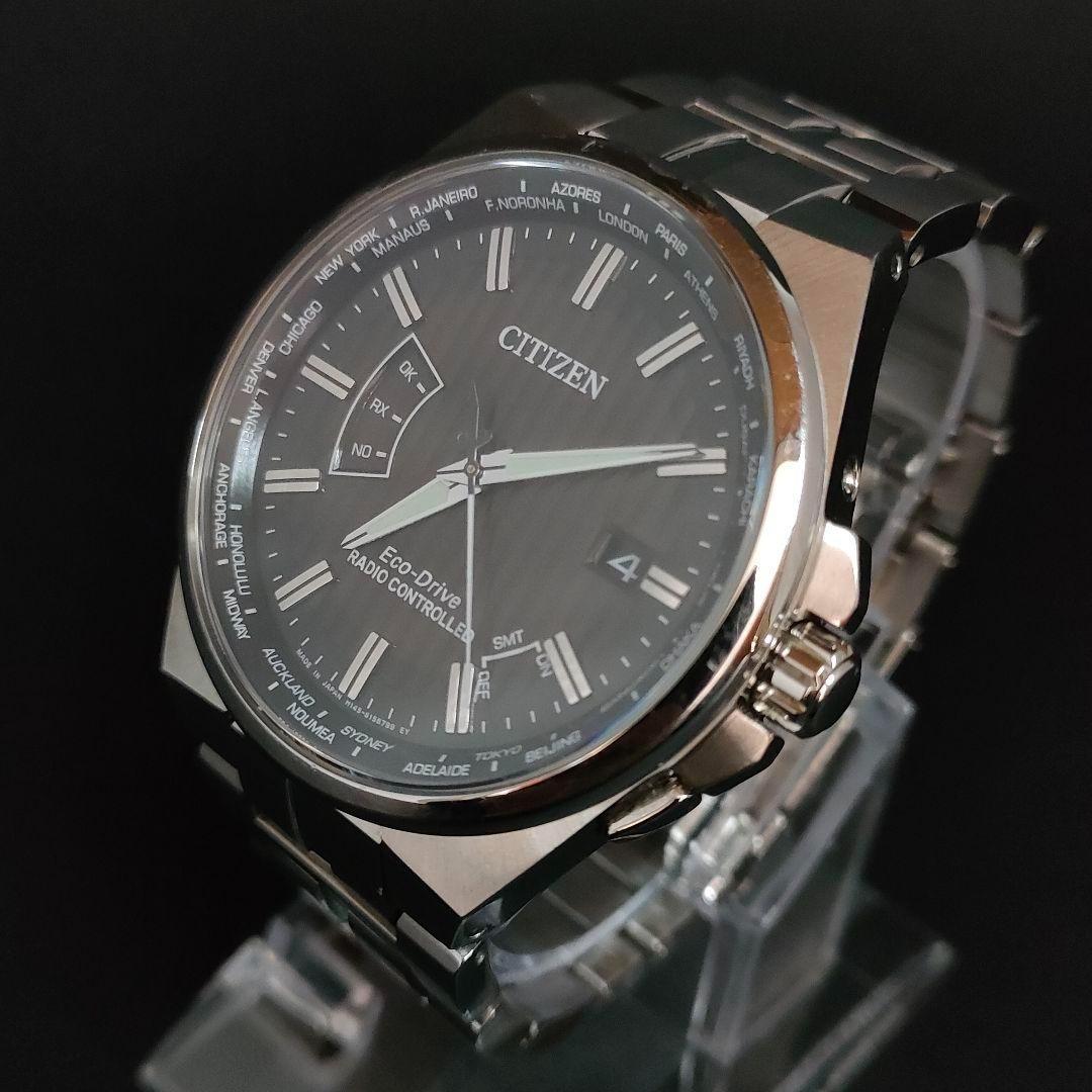 人気の新作 シチズン CITIZEN 美品 H145 腕時計 メンズ ソーラー ブラック 時計