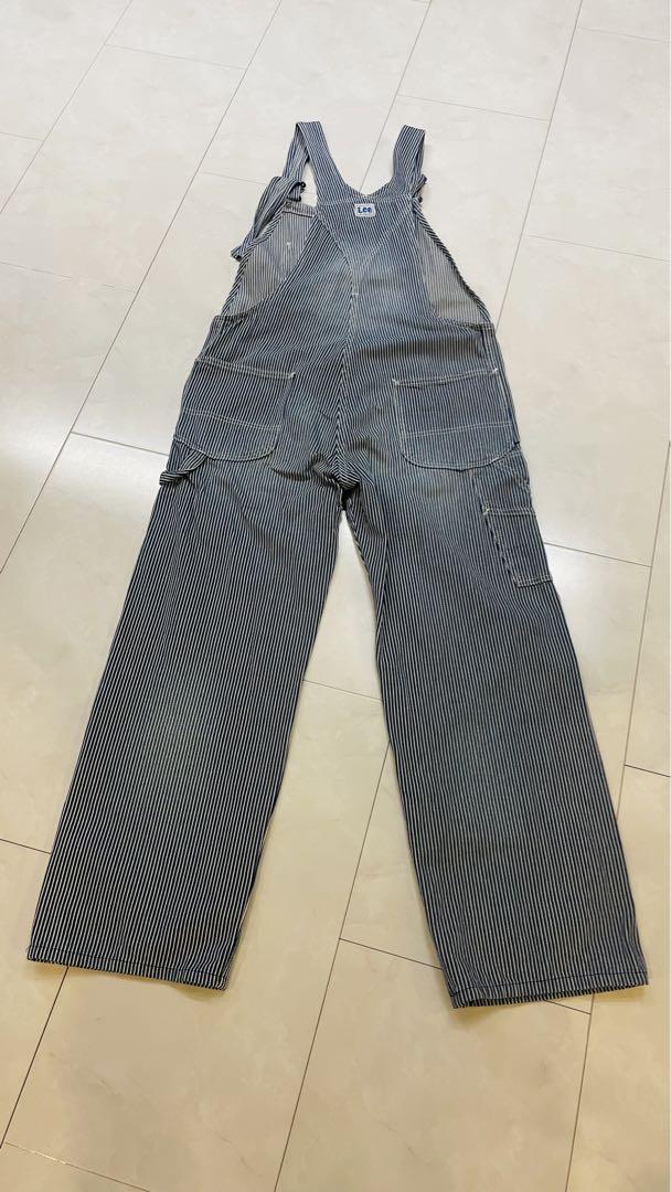 Lee  オーバーオール　L ヒッコリー柄