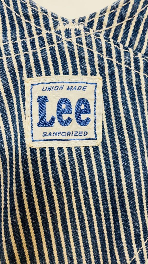 Lee  オーバーオール　L ヒッコリー柄