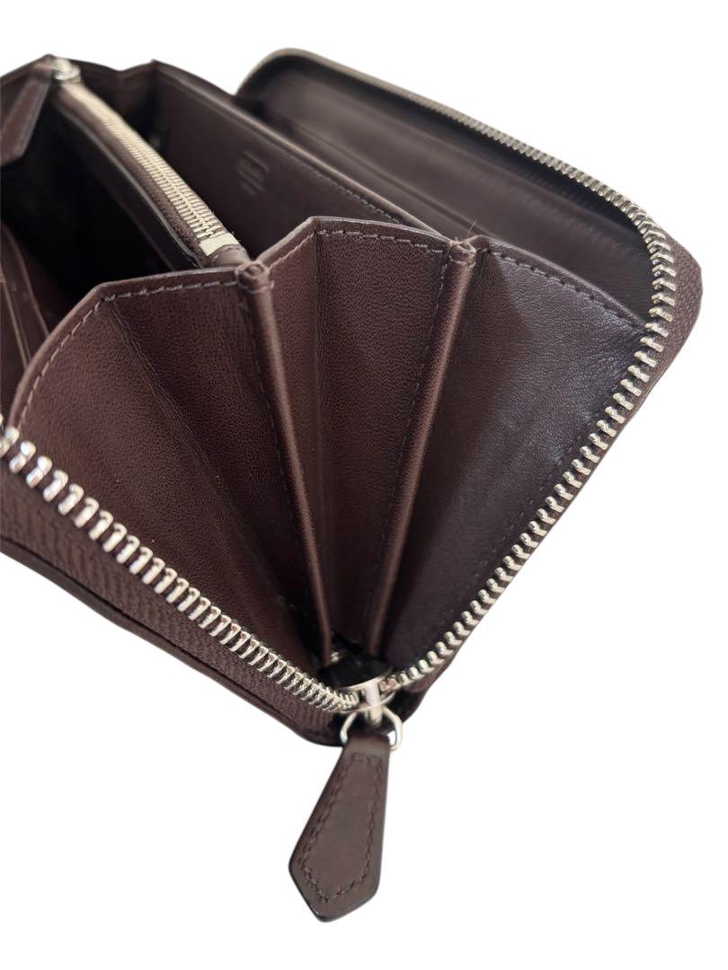 【美品】COACH コーチ 長財布 ファスナー ブラウン 茶
