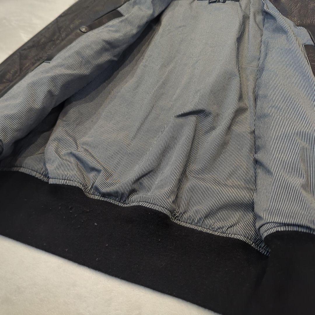 sannel様用　牛革　MA-1　レザージャケット　ブルゾン　ブラック　M