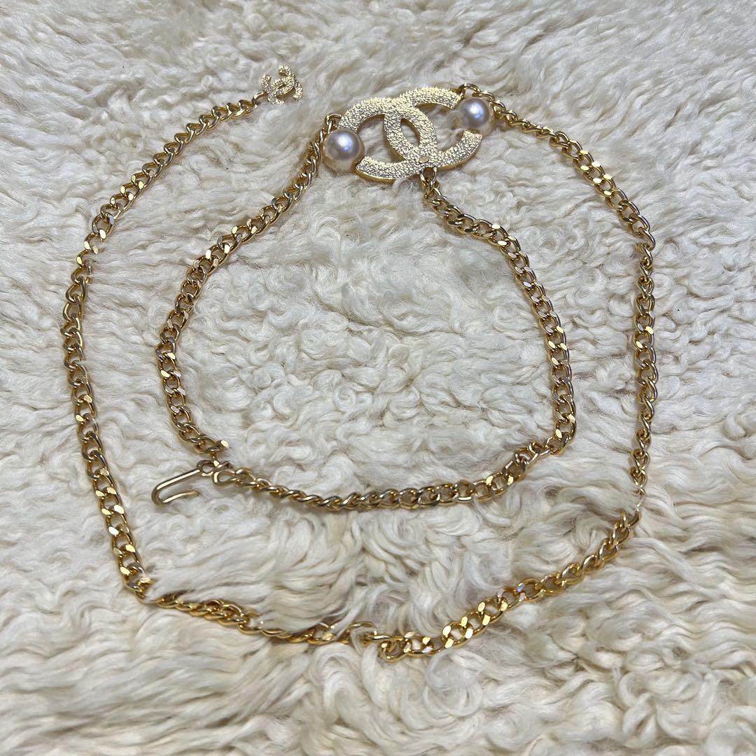 美品　CHANEL シャネル　チェーンベルト　ゴールド　金　COCO ベルト