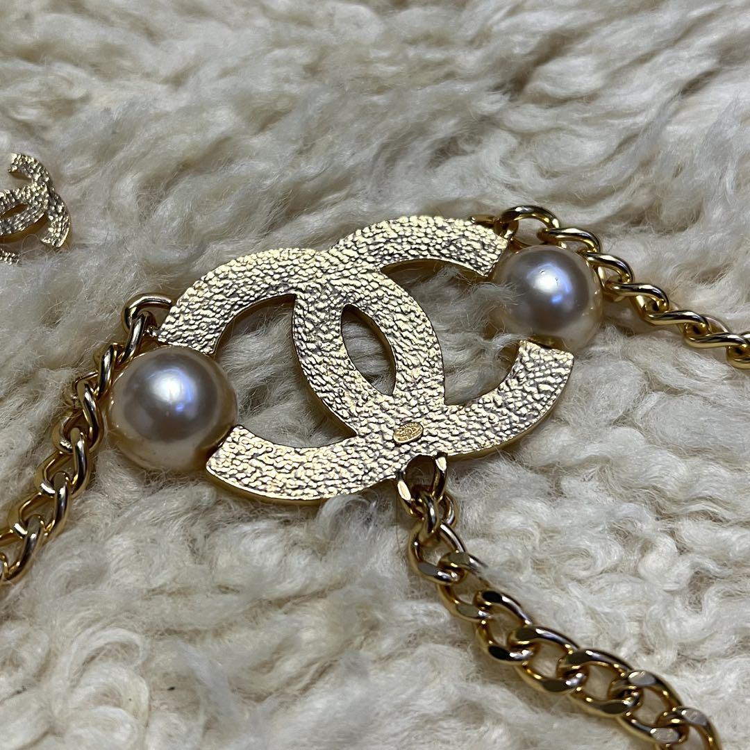 美品　CHANEL シャネル　チェーンベルト　ゴールド　金　COCO ベルト