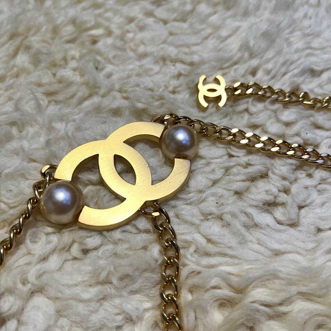 美品　CHANEL シャネル　チェーンベルト　ゴールド　金　COCO ベルト