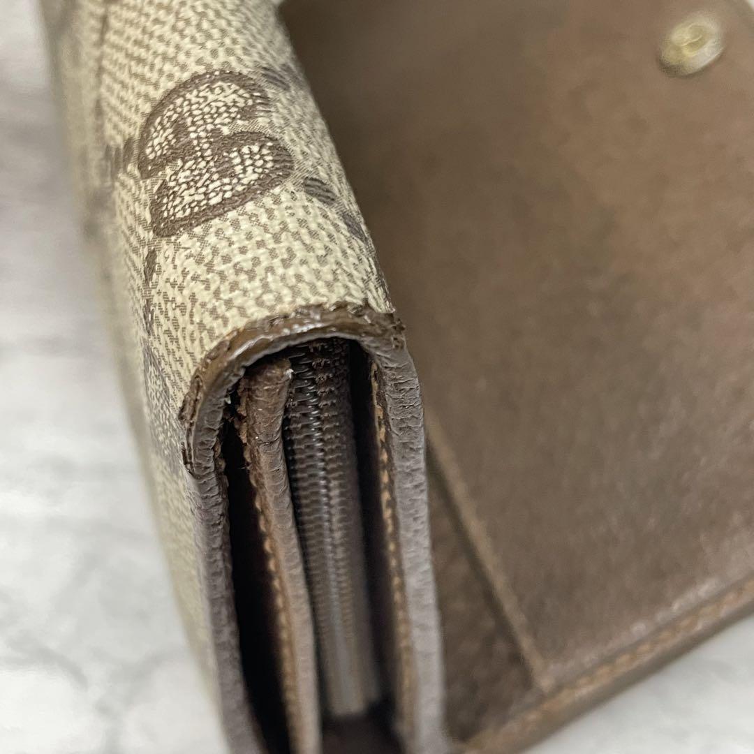 OLD Gucci グッチ　gg柄　折り財布　ヴィンテージ