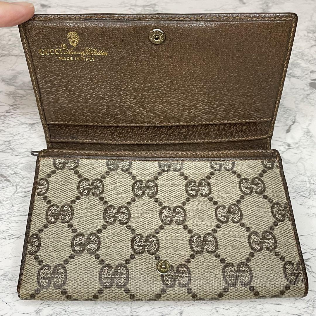OLD Gucci グッチ　gg柄　折り財布　ヴィンテージ