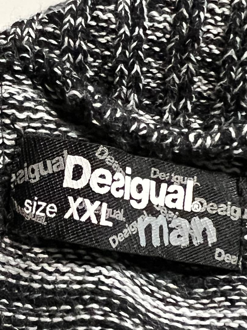 デシグアル Desigual ボリューム襟ボーダーニット XXL トップス