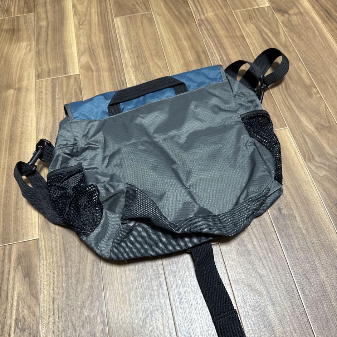 90s Timberland メッセンジャーバッグ 青/グレー
