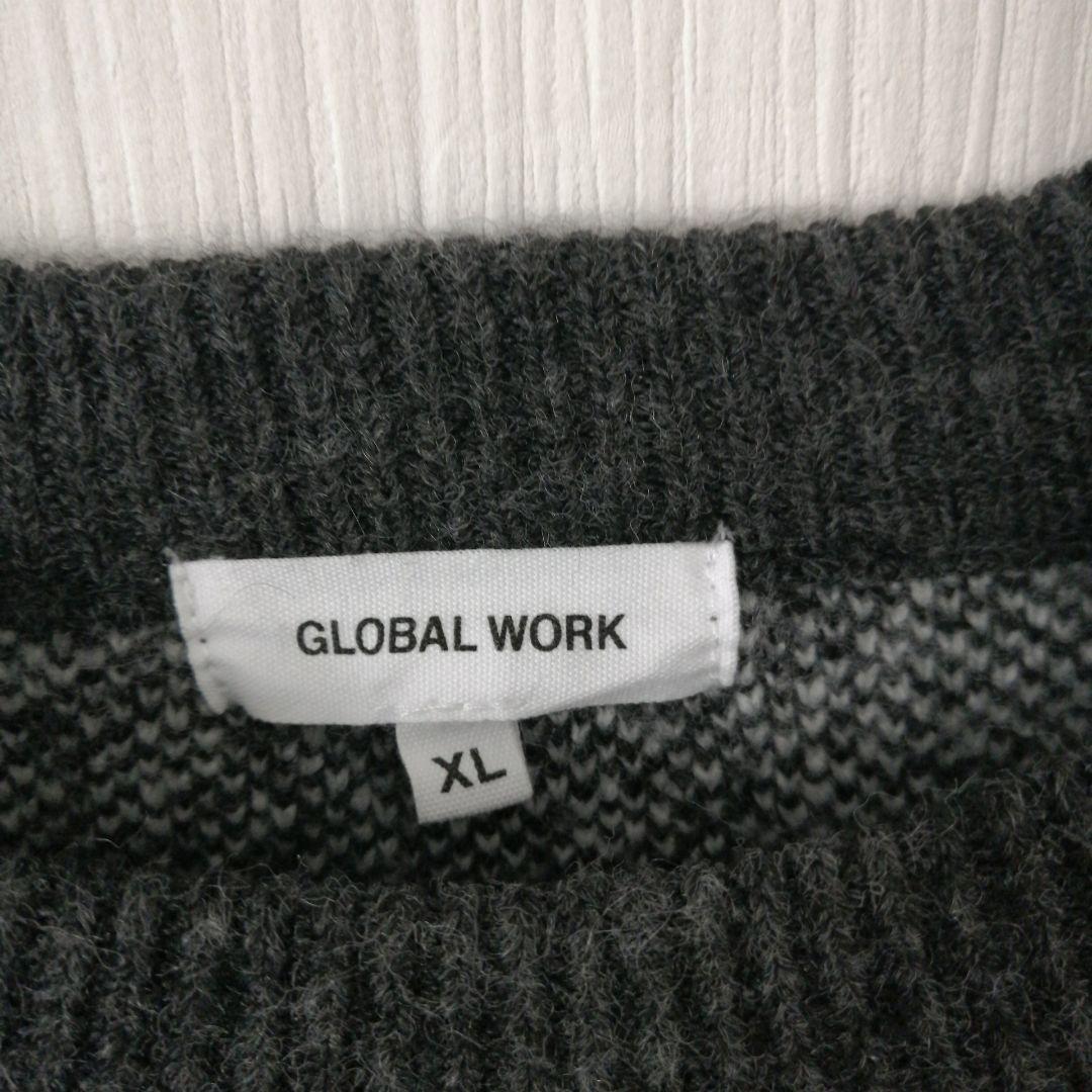 GLOBAL WORK　グローバルワーク　ロゴ入りニット　セーター　メンズ