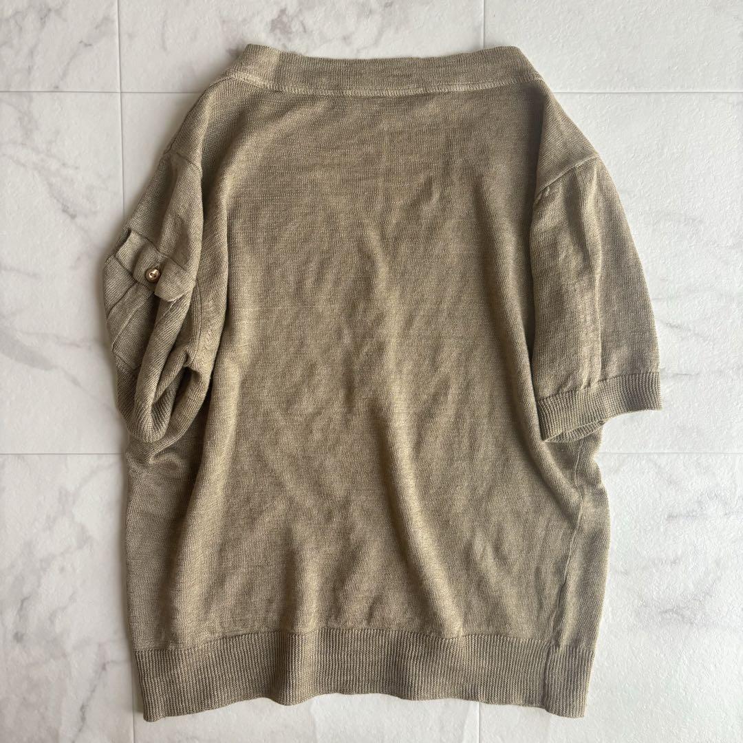 max Mara マックスマーラ リネン100 半袖 サマーニット セーター M