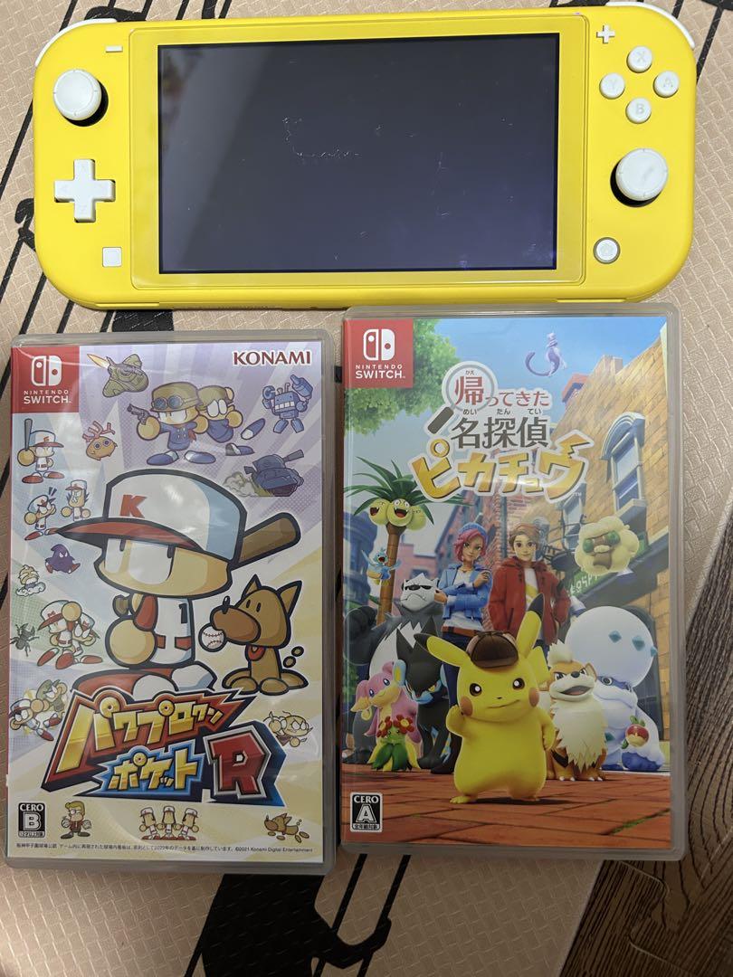 【2025新春福袋】 イエロー Lite Switch Nintendo + メルカリ - ゲームソフト2本 Nintendo Switch
