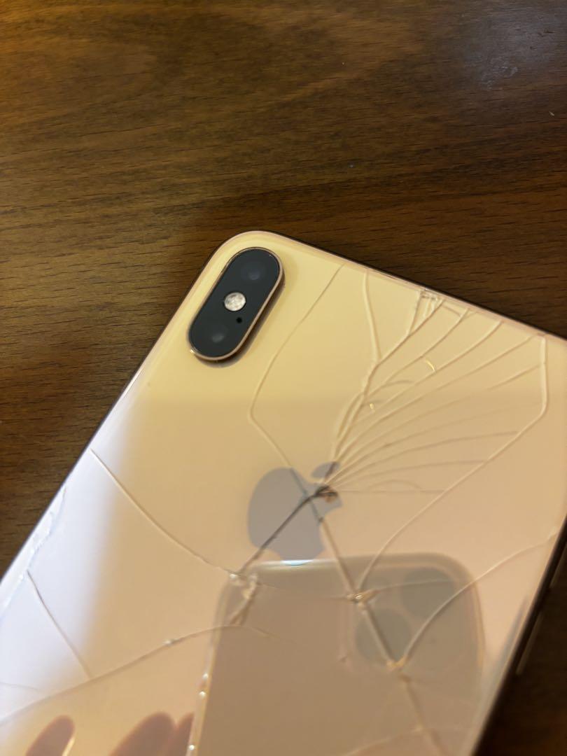 Apple iPhone Xs 64g画面ひびあり Apple iPhone XS max 箱付き 画面割れあり 64GB