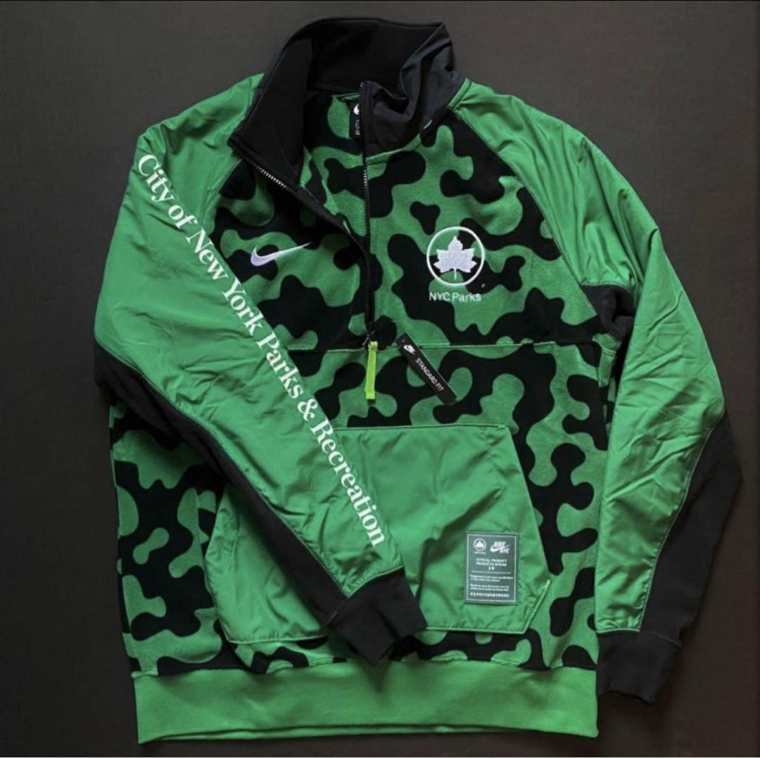 NIKE x NYC Parks フリースハーフ グリーン (L)