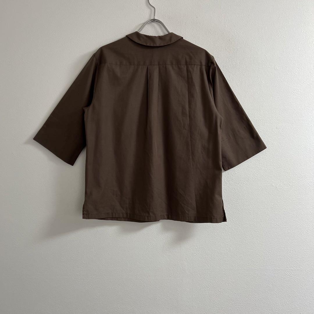 60s vintage Glenbrooke ブラウン 五分丈シャツ