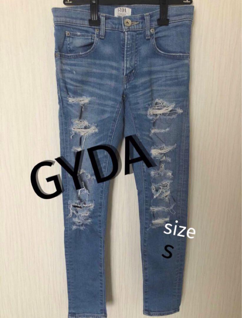 GYDA ダメージ加工 スキニー デニム ライトブルー - メルカリ