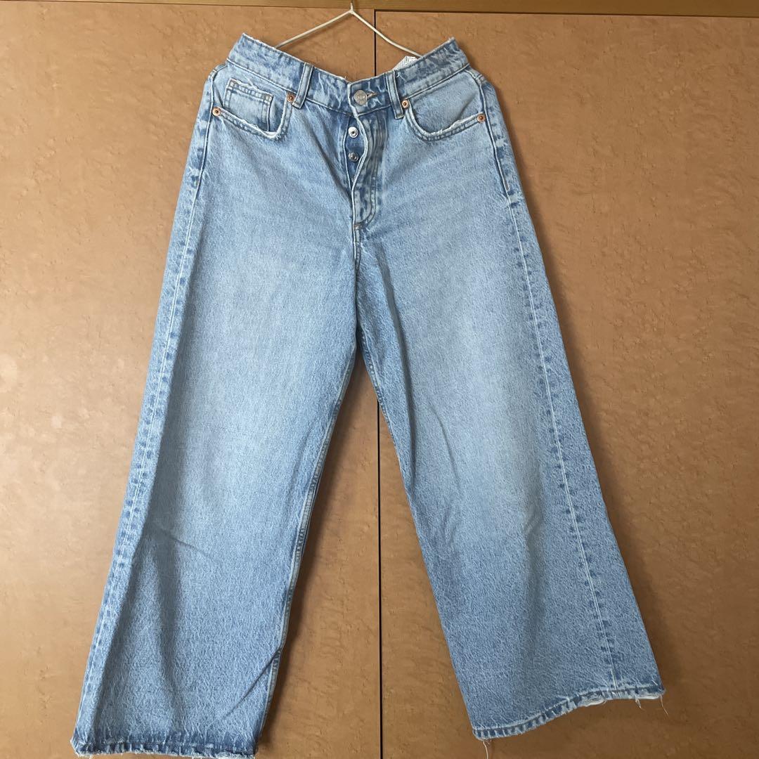ワイドレッグデニムパンツ - ブルー | ZARA Japan / 日本
