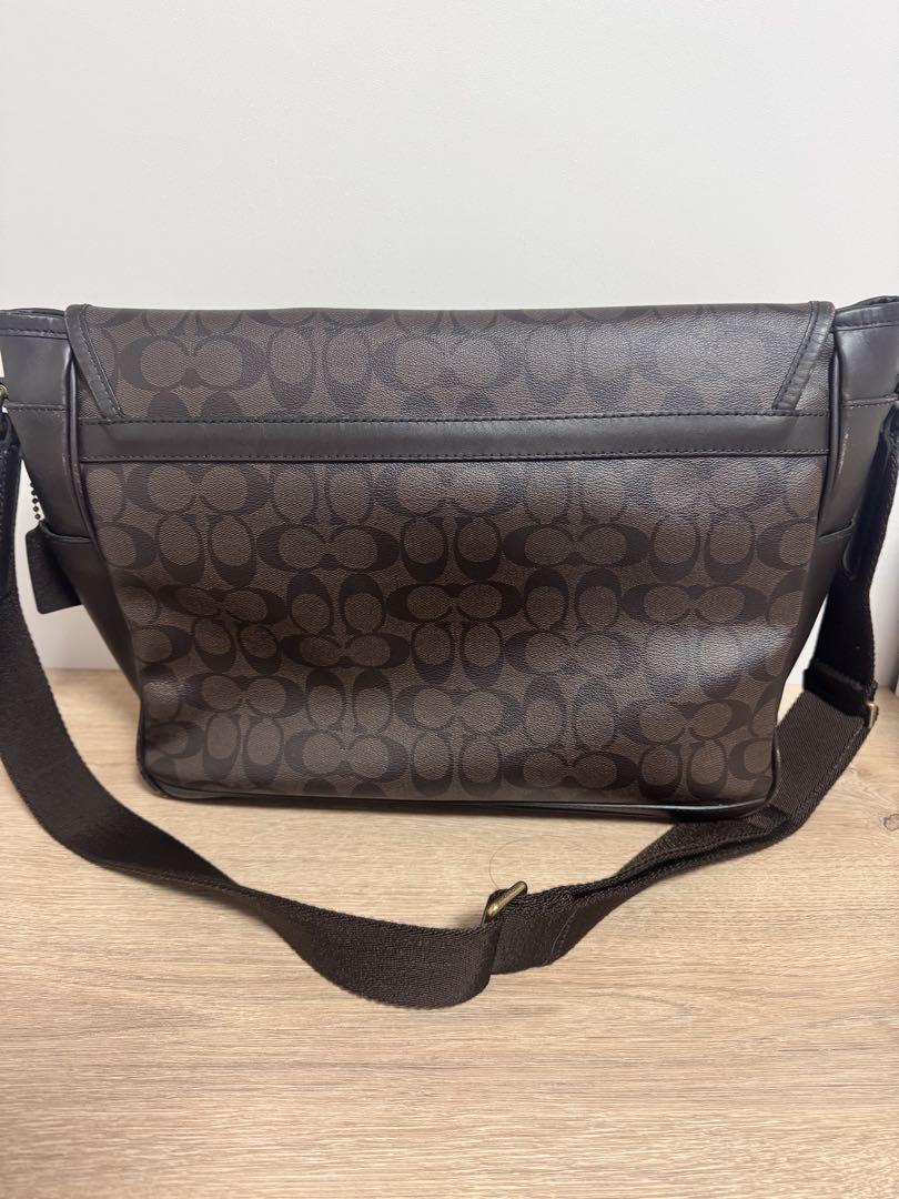 coach コーチ メンズ メッセンジャーバッグ ショルダー ブラウン 大きめ