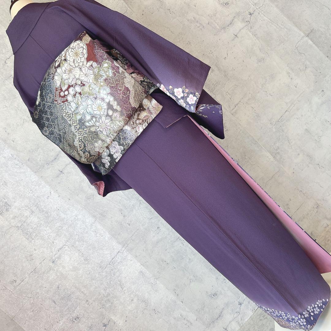 訪問着フルセット　翠山工房　ヤマト謹製　着物　正絹　スモールサイズ