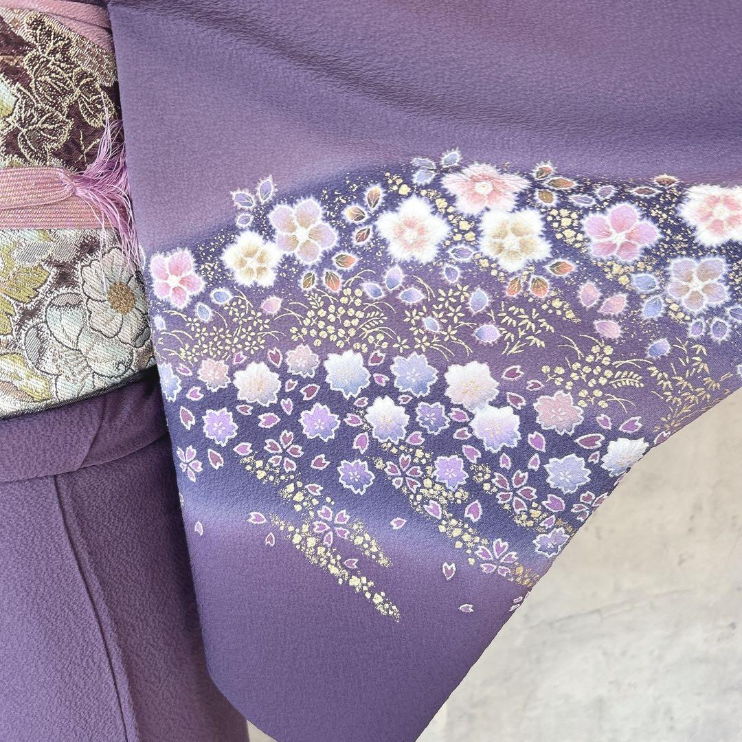 訪問着フルセット　翠山工房　ヤマト謹製　着物　正絹　スモールサイズ