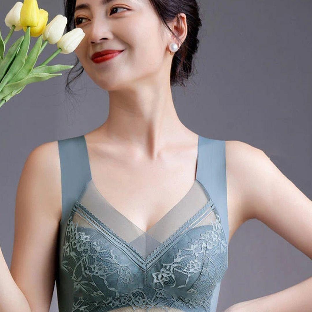 【Size 3L】 Set of 3: Pink, Red, Beige Seamless Night Bra