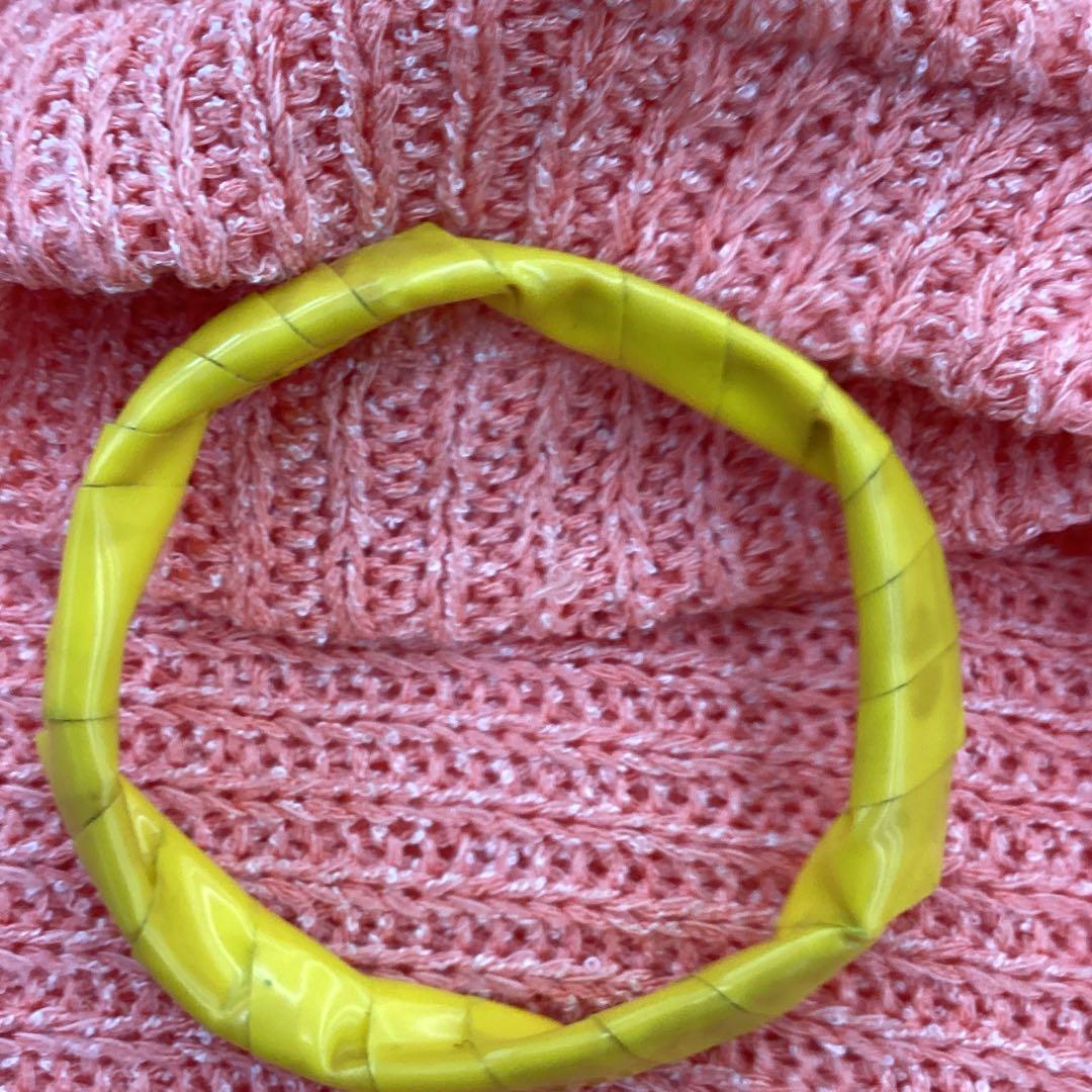 R471Nレディース五分袖ニットピンク 春秋 M OZOC 3/27