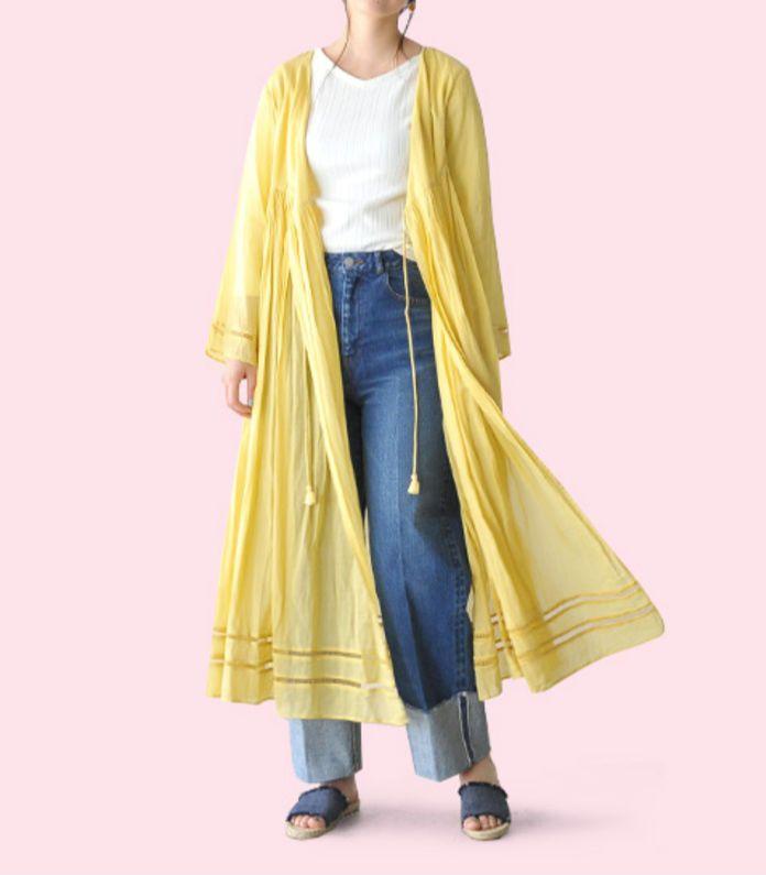 ヌキテパ　コットンカシュクールワンピース　2way ガウンワンピース