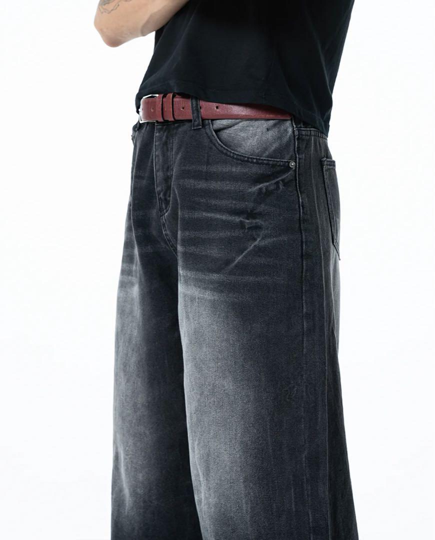 MENES Black Matt Baggy Jeans Mサイズ メネス