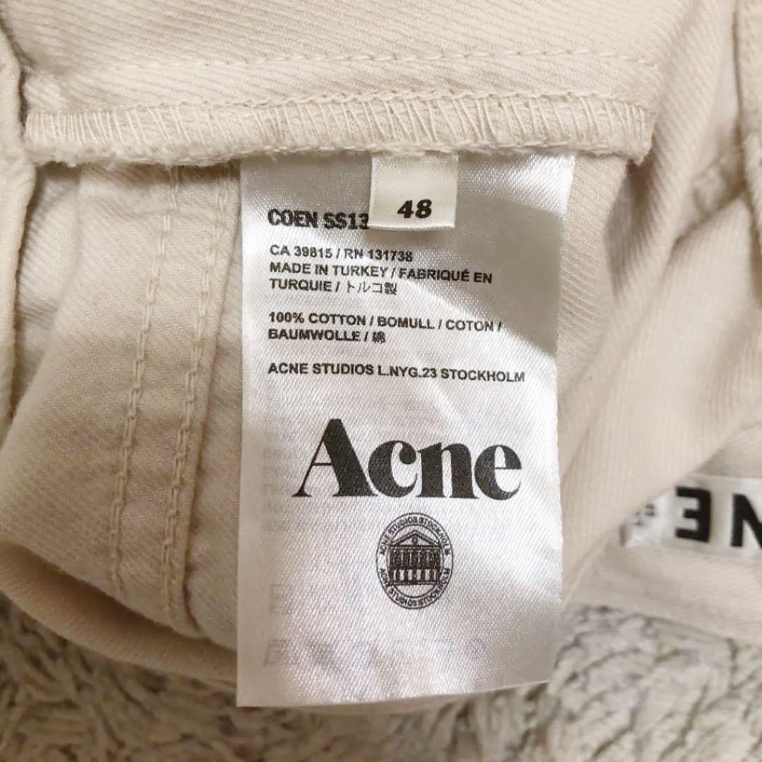 Acne アクネ ショートパンツ オフホワイト 48 Lサイズ Acne アクネ ショートパンツ オフホワイト 48 Lサイズ