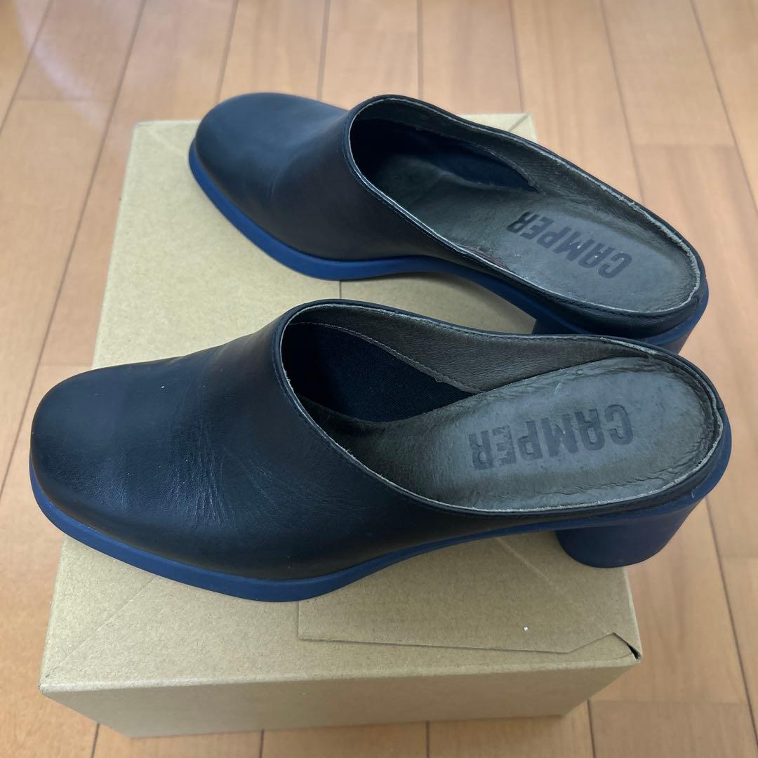 カンペール CAMPER ミュール 黒 ネイビー カンペール CAMPER ミュール 黒 ネイビー