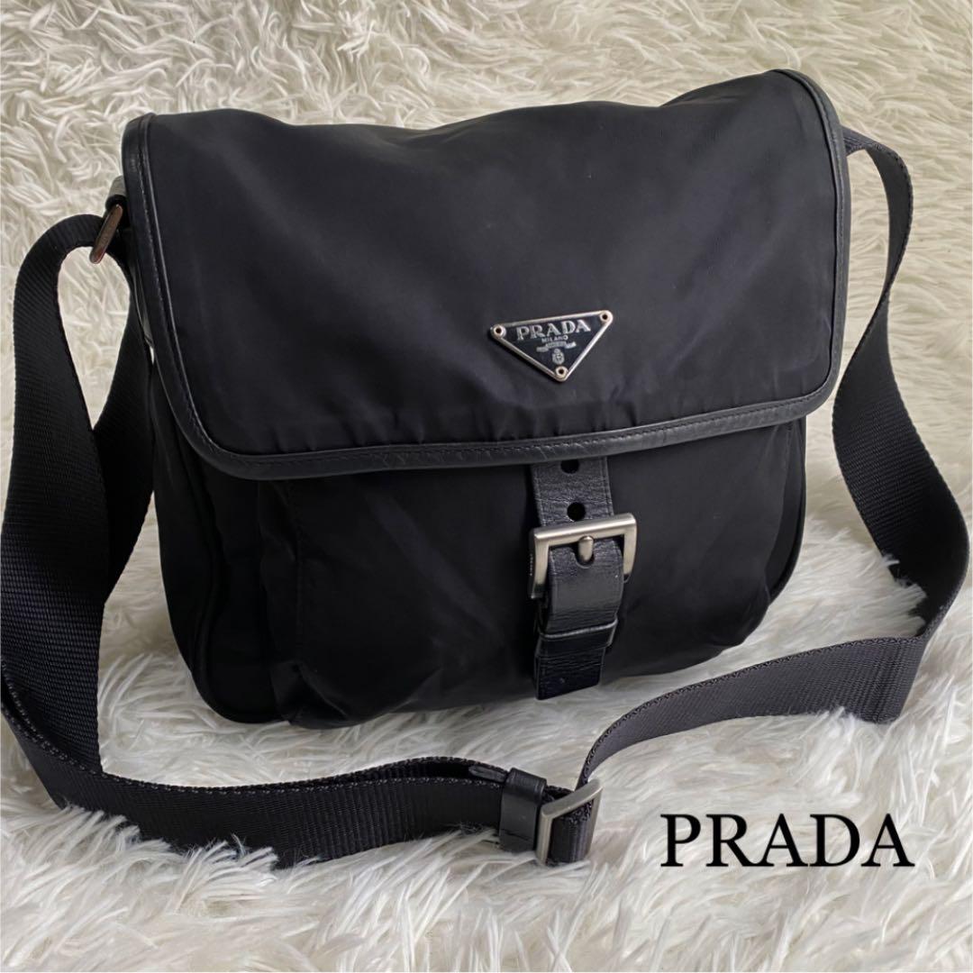 36%割引ブラック系「かわいい~!」 人気✨プラダ ショルダーバッグ 大好き 【大人気】PRADA ショルダーバッグ 三角 ブラック ナイロン メッセンジャー ショルダーバッグ