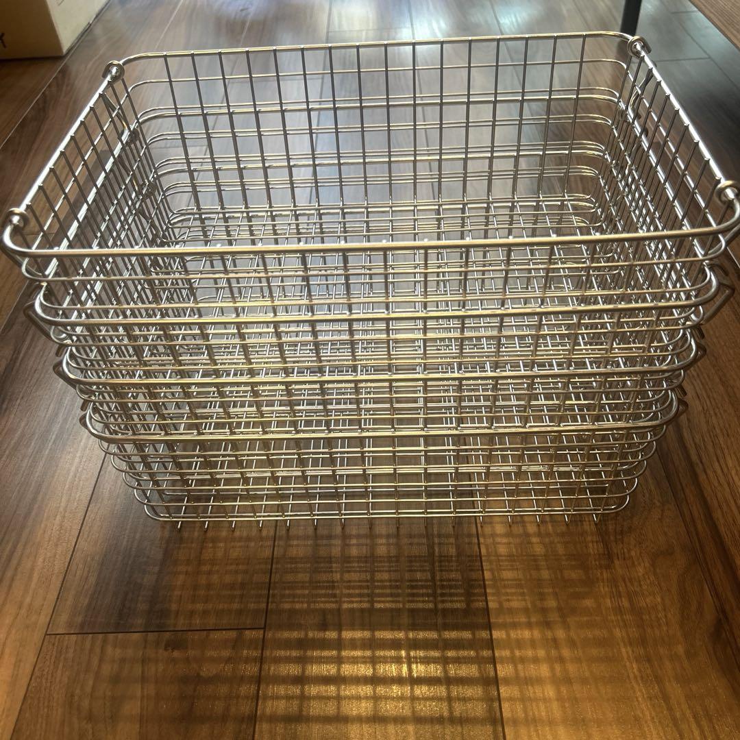 最終 無印良品 ワイヤーバスケット フック付き 2個セット MUJI