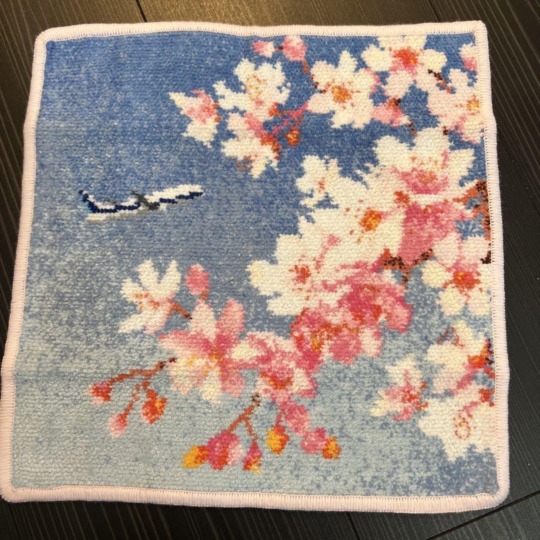 ANA 桜の花柄フェイラーハンカチ　2枚セット 国際線の機内販売限定 新品【FEILER】ANA フェイラー 国際線 飛行機✖︎桜柄ハンカチ 2