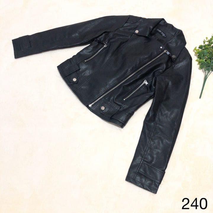 chan ed99 レディース ライダーズジャケット 革ジャン 黒 秋 M 【お