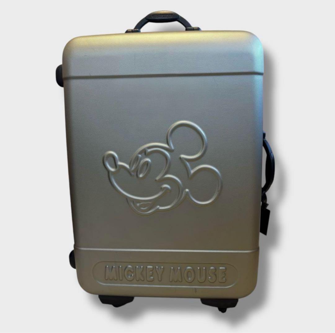 ディズニー ミッキー キャリーケース シルバー ダイヤルロック 鍵付き 付属品有 5,880円