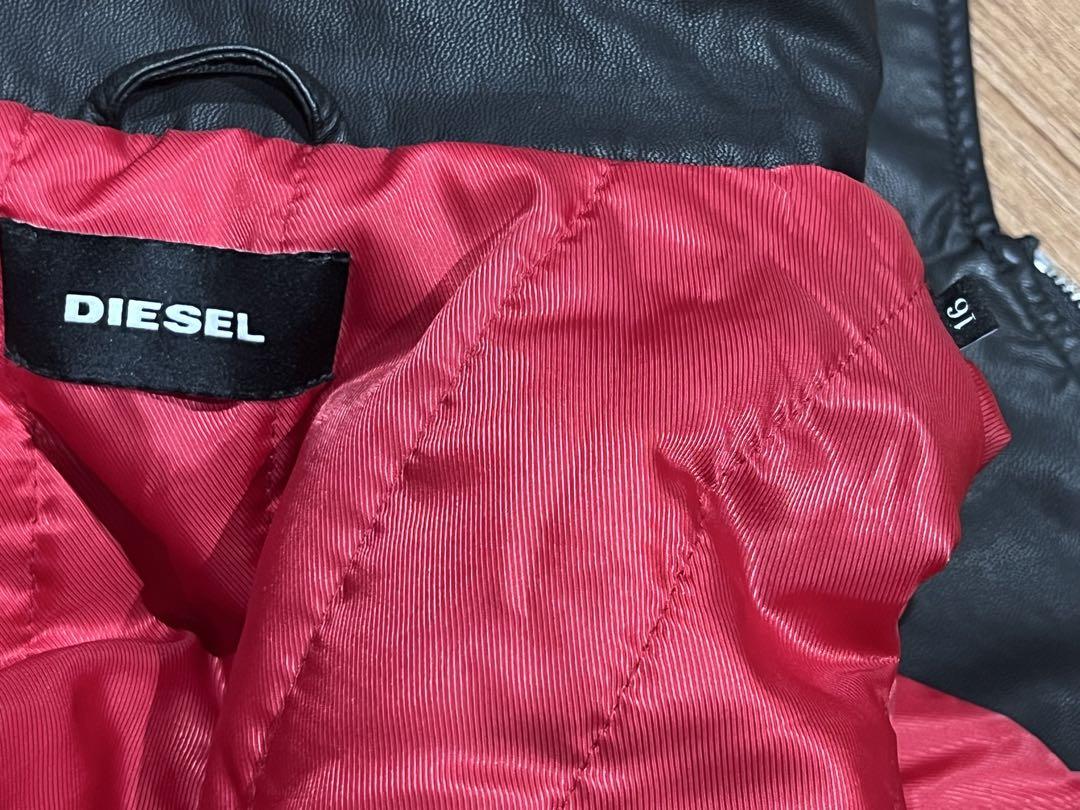DIESEL 黒ジャケット サイズ16 WHAT EVER