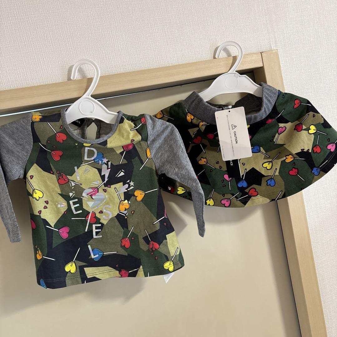 DIESEL カモフラージュ柄 長袖カットソー スカート 12M