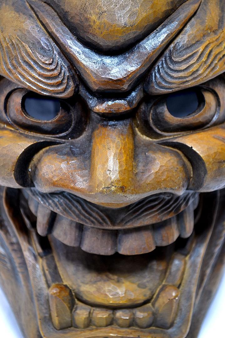 心】k252 置物 獅子 （検索用：彫刻/木彫り/柘植/インテリア