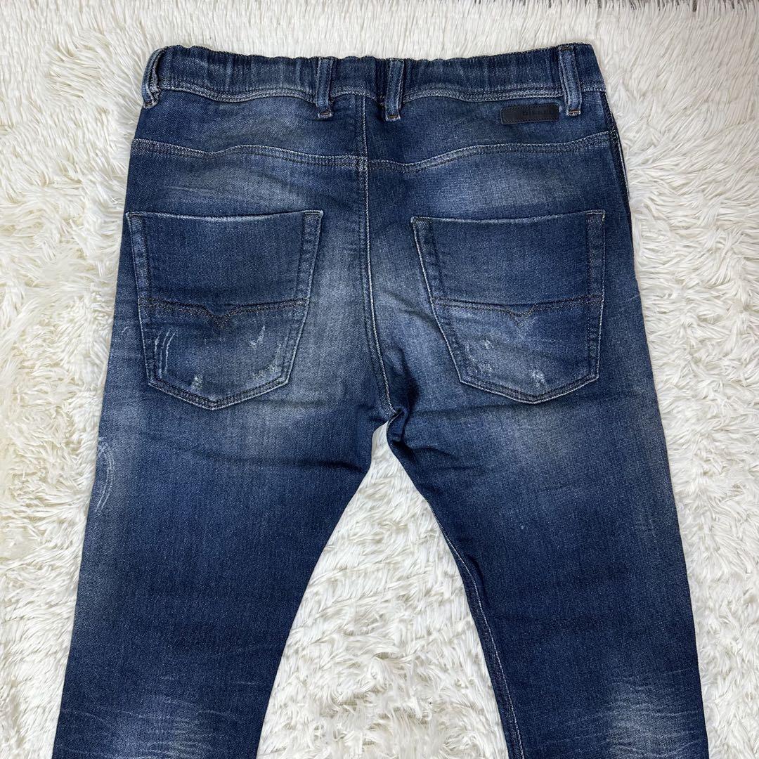 人気 DIESEL ジョグデニム KLOOREY ダメージ加工 W30