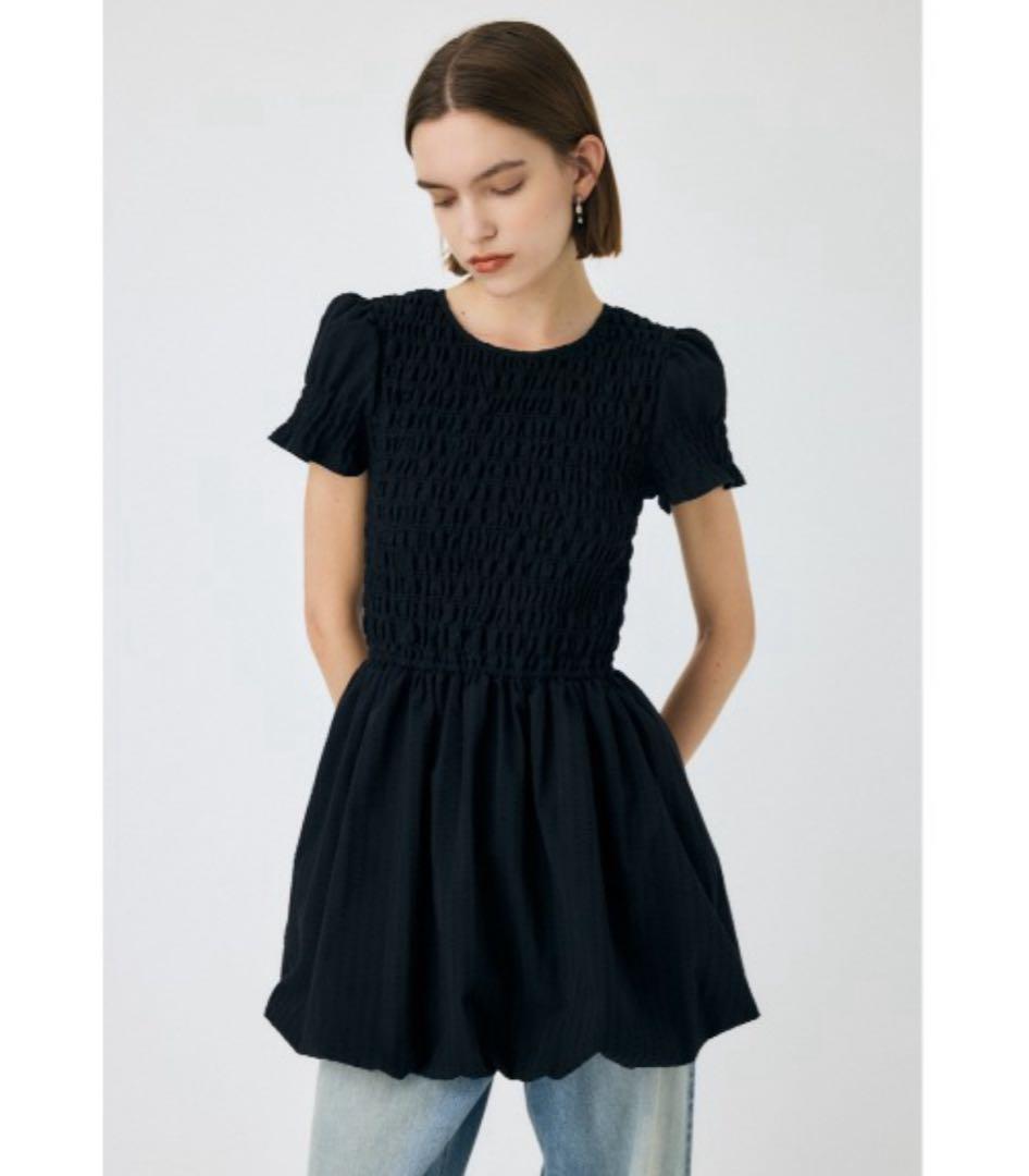 moussy ギャザーバルーンミニドレス サイズ2
