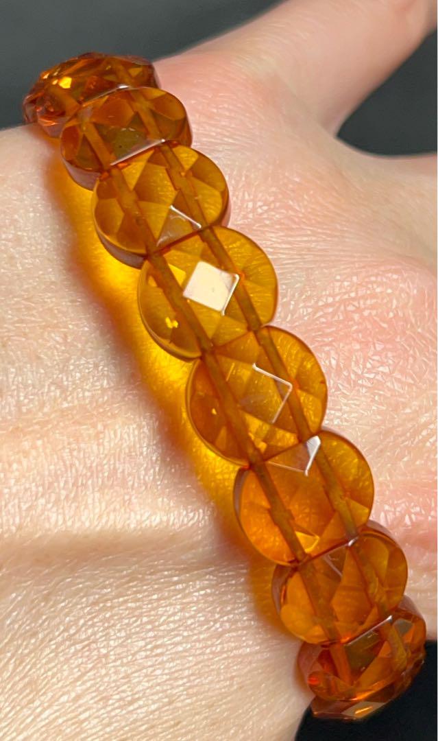 ✴️北欧 バルト海産アンバー amber 琥珀 天然石 バングルタイプ
