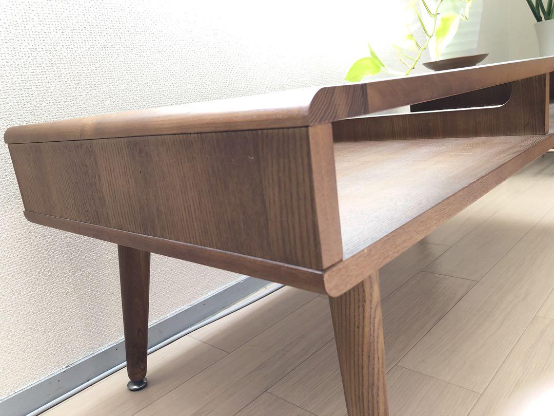 美品　ローテーブル 収納付き