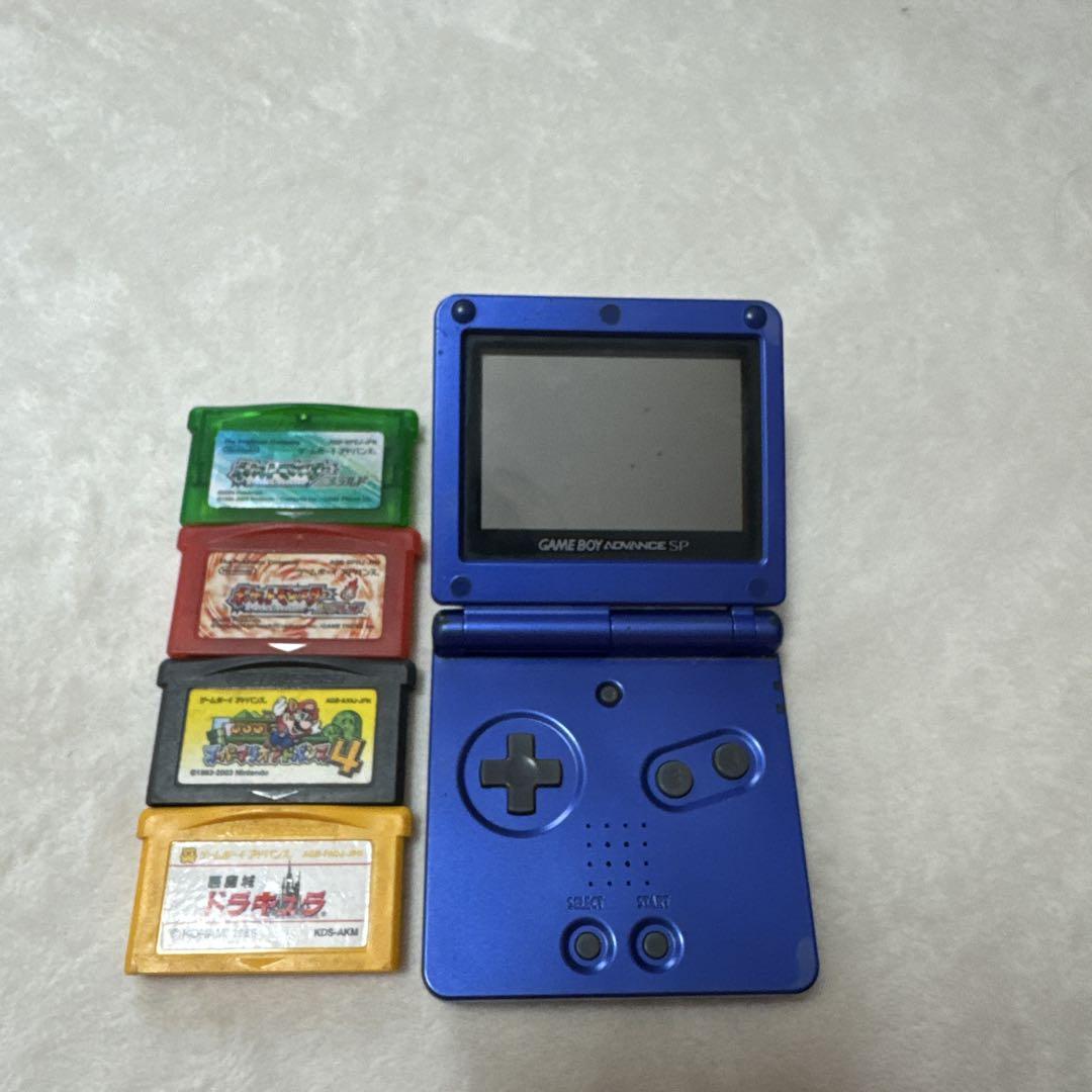 ゲームボーイアドバンスSP ジャンク【ソフト4点セット付き】