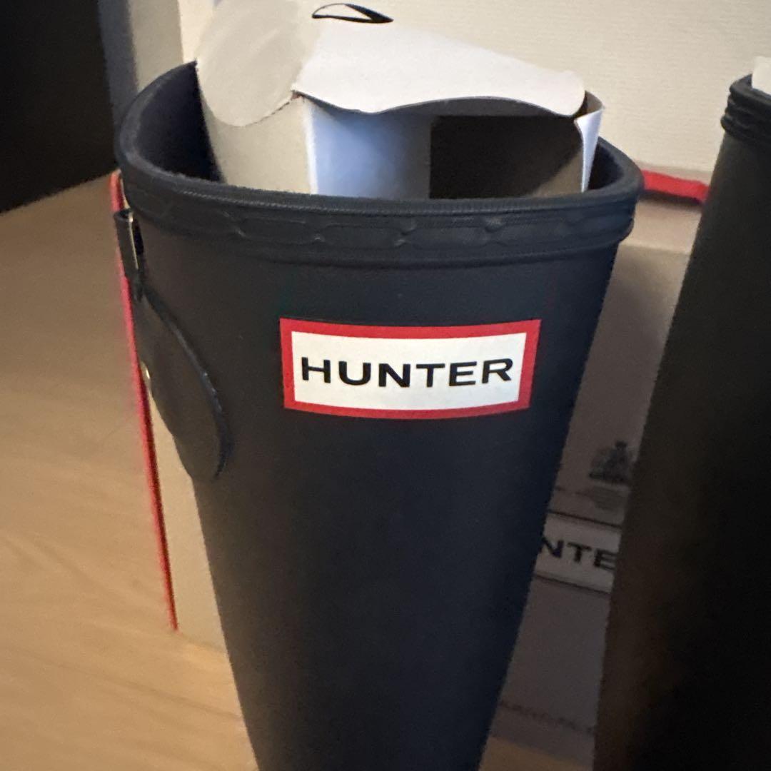 HUNTER ネイビー 長靴 バックル付き